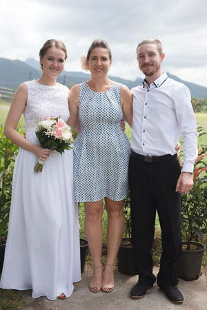 Jon and Olesja at their elopement - ceremony conducted by Chiquita Mitchell